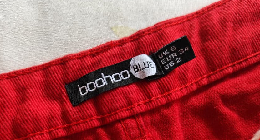 Falda Boohoo Blue Talla Xs