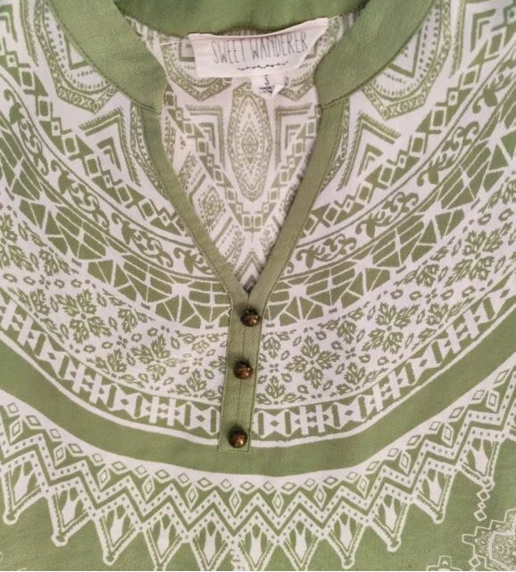 Blusa Verde Claro talla S Sweet Wanderer