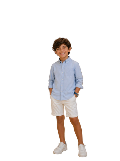 Camisa Niño Azul Oshkosh Talla 7 Años