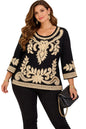 Blusa Bordada , detalles Dorados