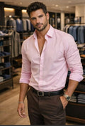 Camisa Rosa de Hombre Talla M