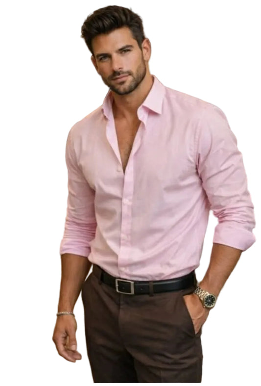 Camisa Rosa de Hombre Talla M