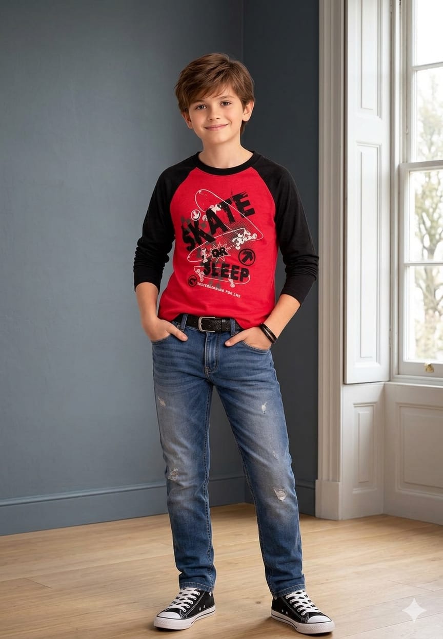 Fared Glory T-shirt for Boys, Size 10-12 Years