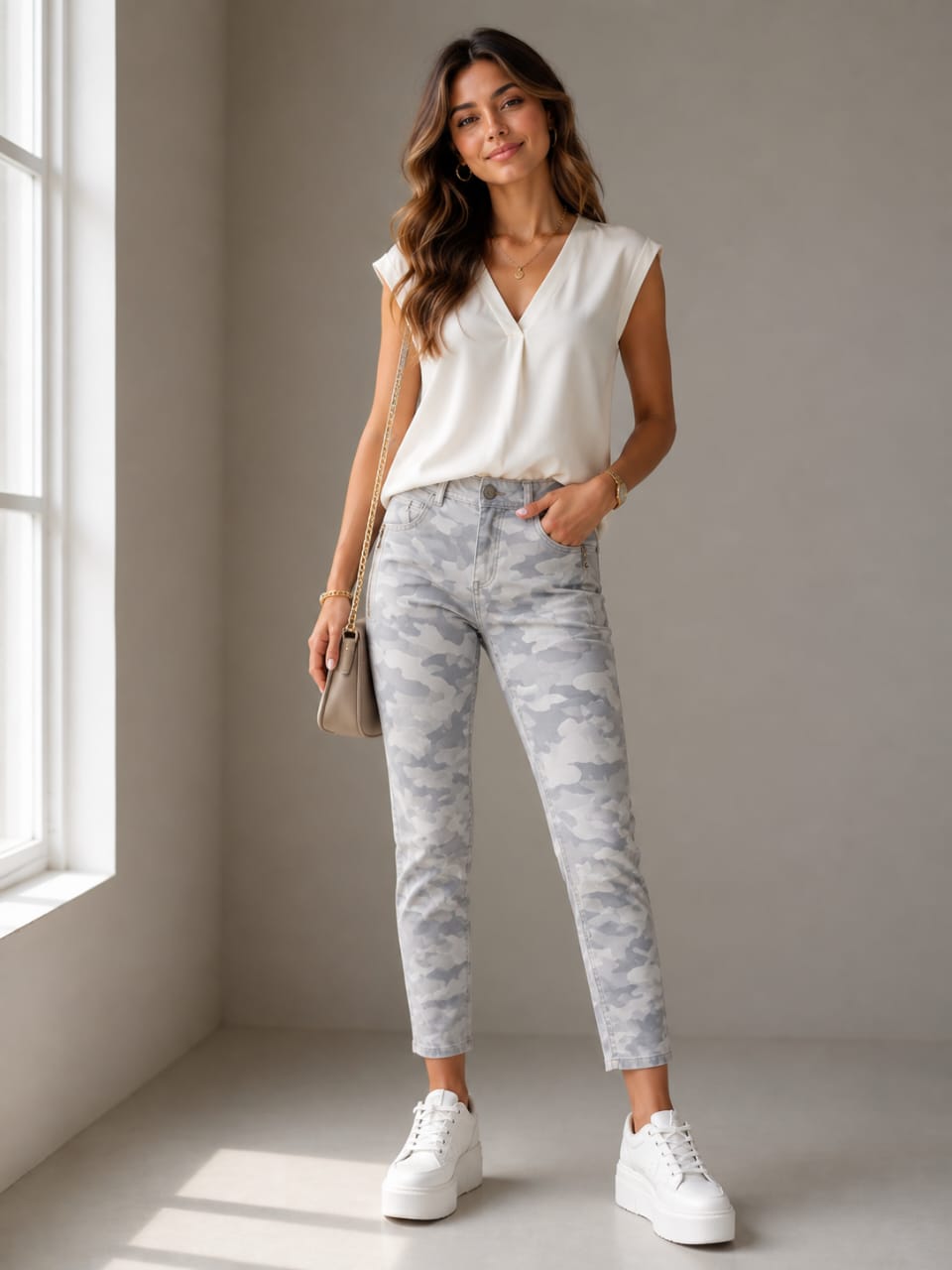 Pantalón Camuflajeado Wit & Wisdom Talla 2 P