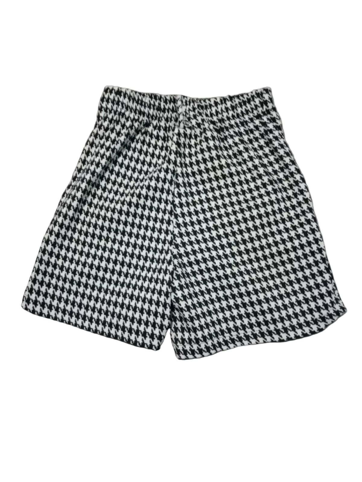 Short Corto Cuadros Blanco/Negro S-M