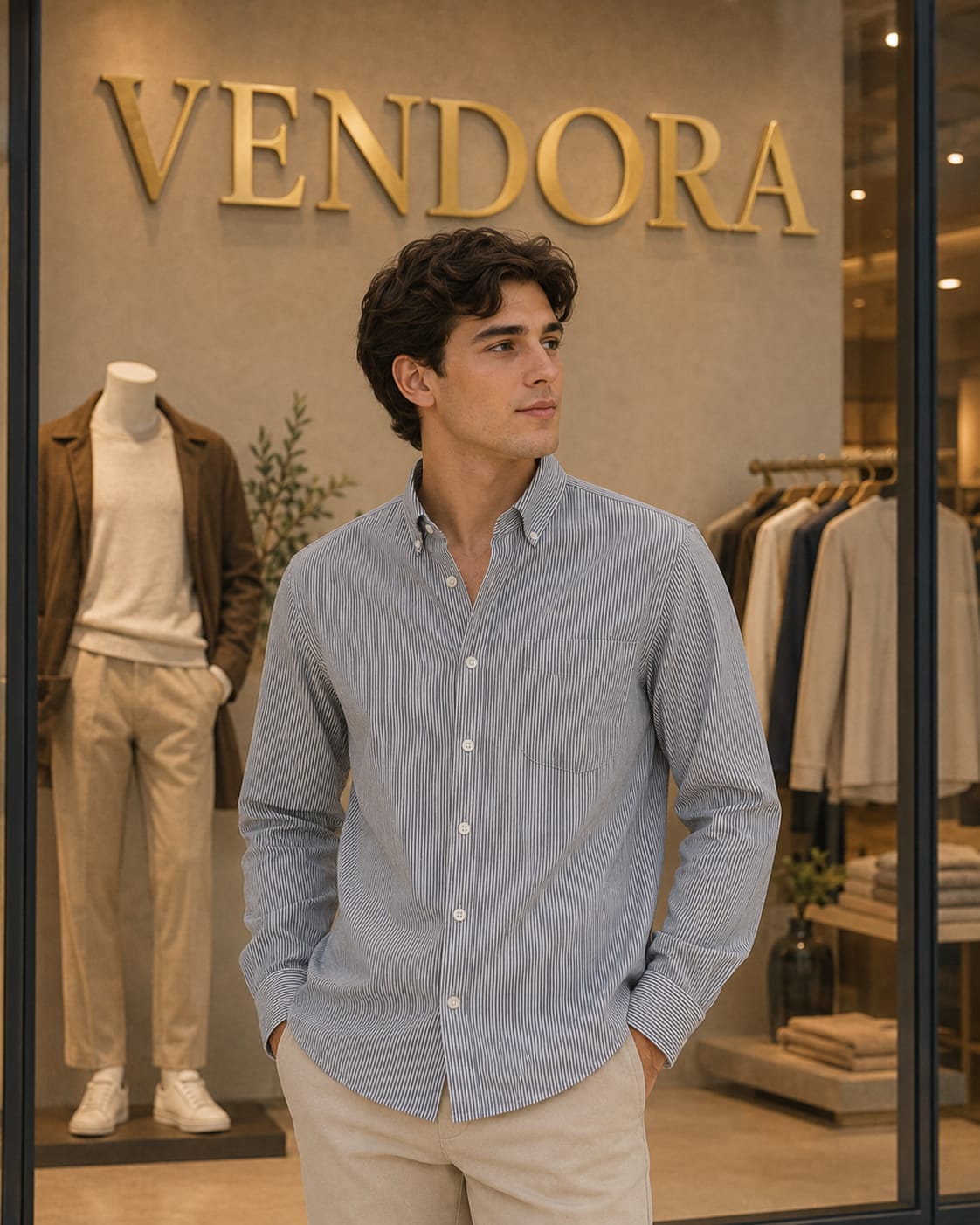 Camisa Hombre Rayas Talla Chica