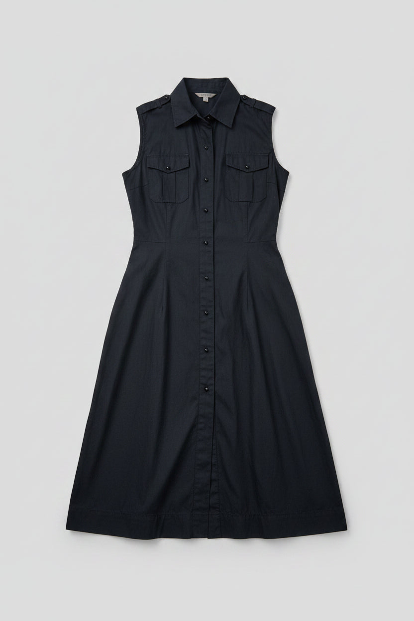 Vestido Vestido Camisero Negro sin Mangas Bitten by Sarah Jessica Parker, talla 8.