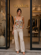 Blusa de Flores Forever 21 Talla S