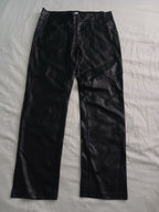 Pantalon Negro Piel Sintética Talla XL