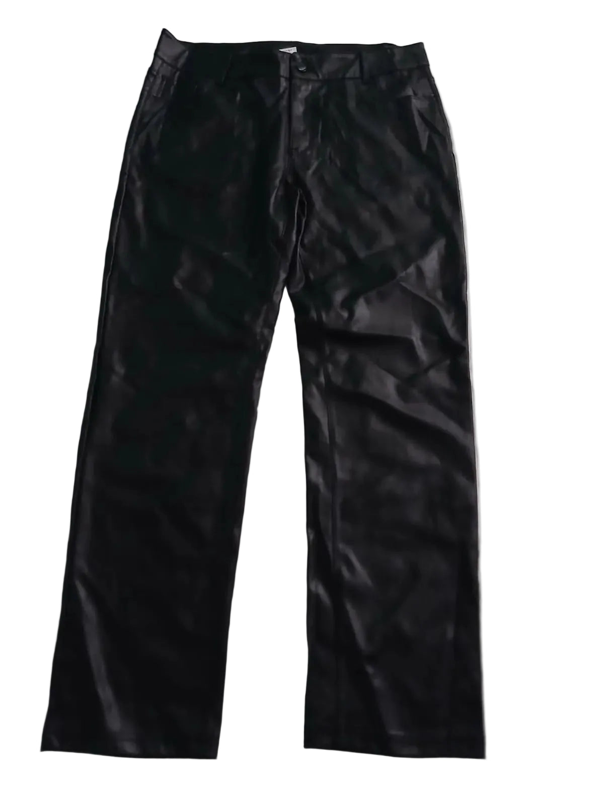 Pantalon Negro Piel Sintética Talla XL