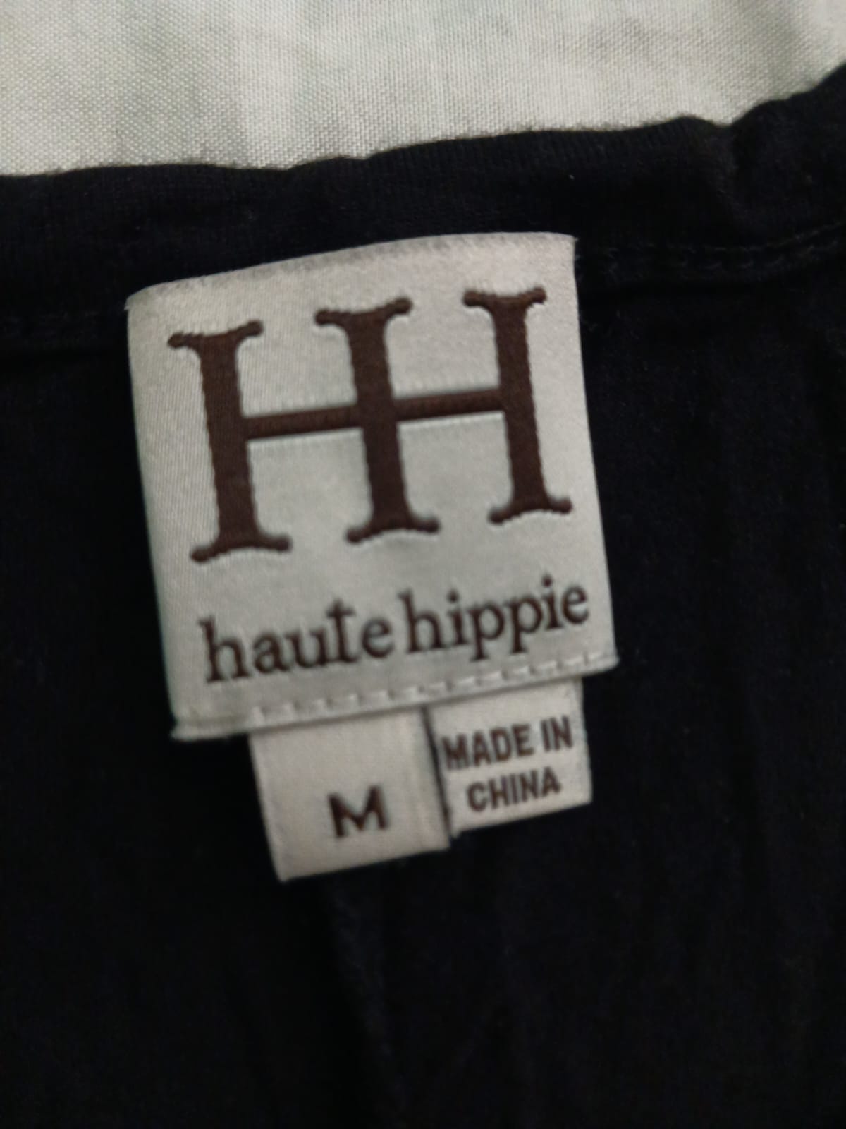 Blusa Negra Haute Hippie Talla M