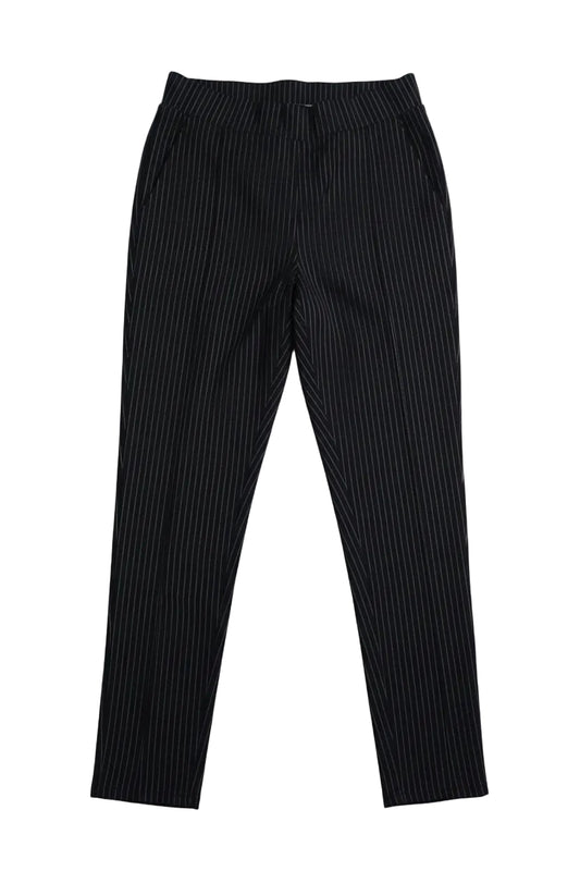 Pantalon Negro Rallas Blancas Talla L