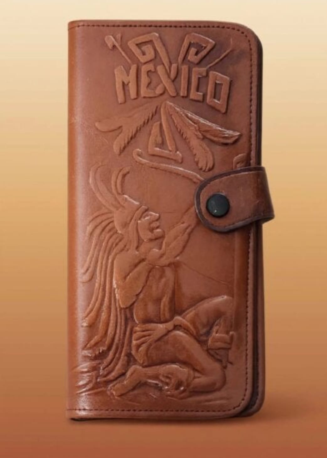 Cartera 100% Piel de Cerdo Repujado