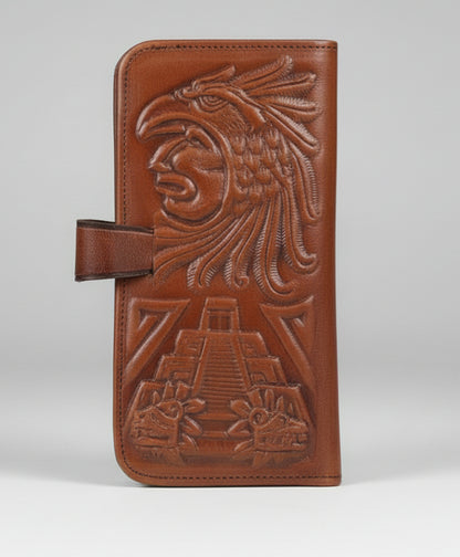 Cartera 100% Piel de Cerdo Repujado