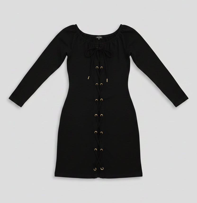 Black Dress Size S, with Dimples on the Front