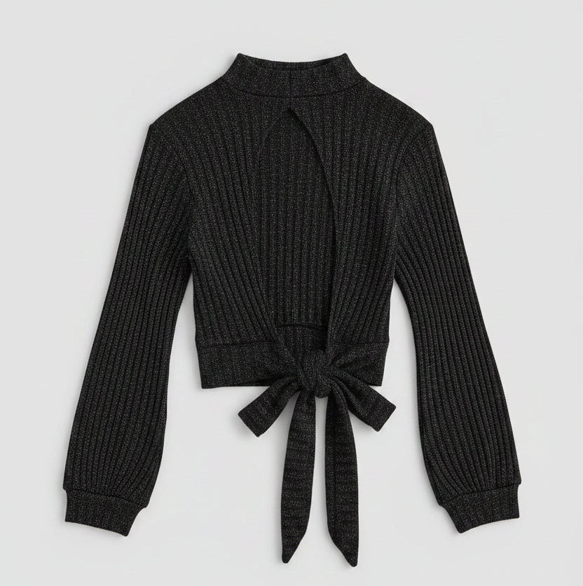 Black long-sleeved blouse size S