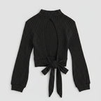 Black long-sleeved blouse size S