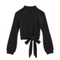 Blusa negra manga larga talla S