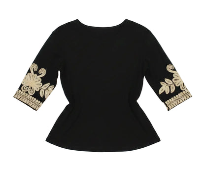 Blusa Bordada , detalles Dorados