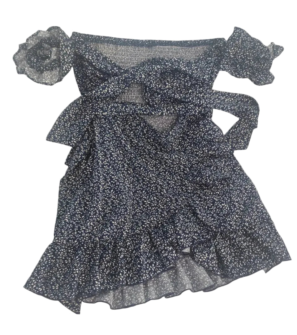 Vestido flores corto