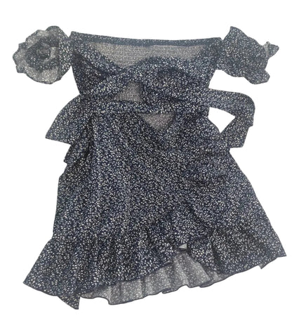 Vestido flores corto
