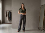 Blouse Top Size Small Olive Green