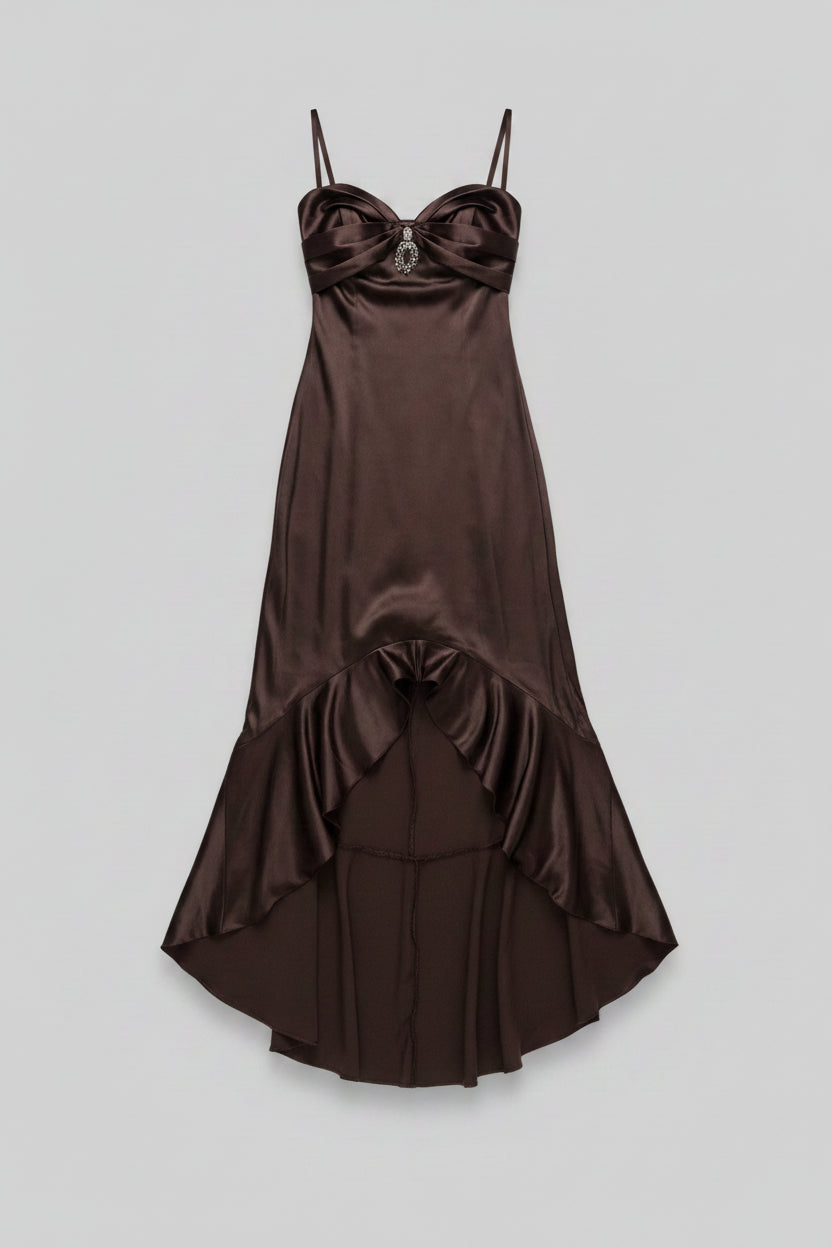 Vestido de Noche Cafe Talla M