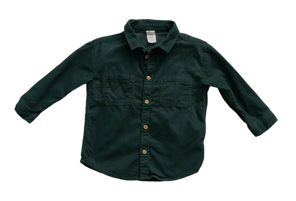 Camisa Verde Botella H&M 12 a 18 Meses