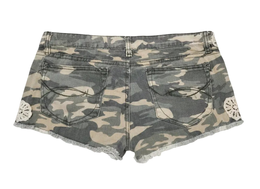 Short Camuflaje Detalles de Encaje Mujer Mudd Talla 11