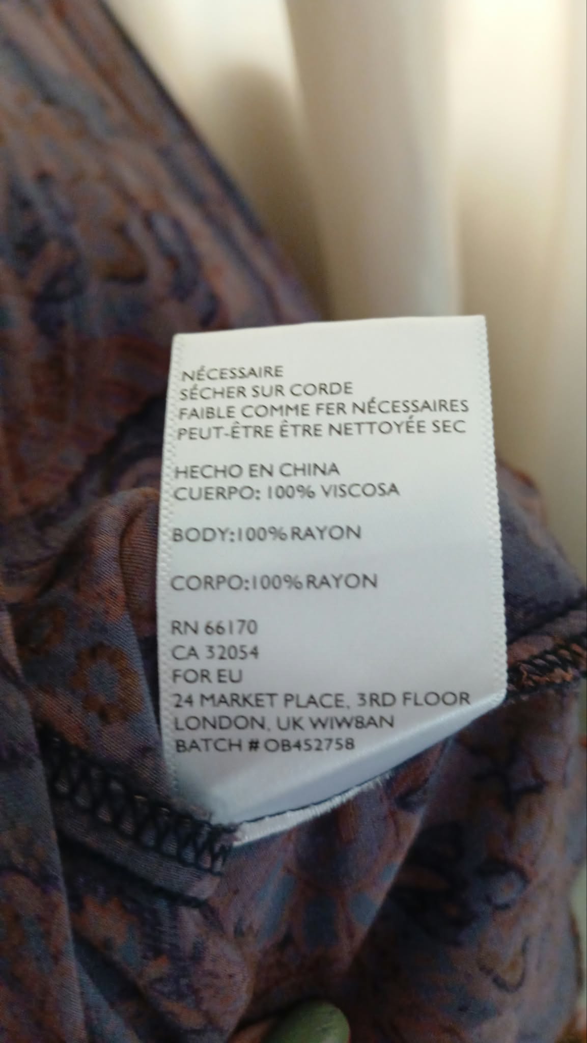 Vestido Buho Cafe Ecoté Talla XS